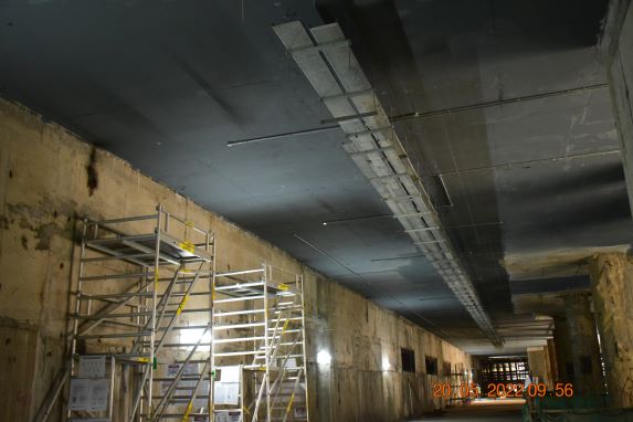 Concourse level MEP works.